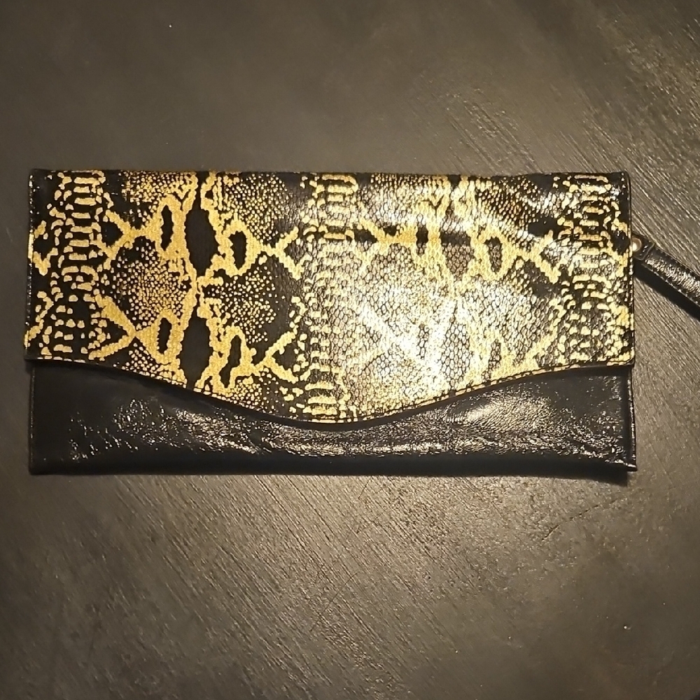 Elegant Black and Gold Clutch